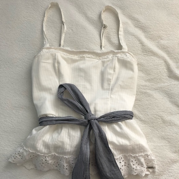 A&F WHITE SUMMER BLOUSE - Picture 1 of 4